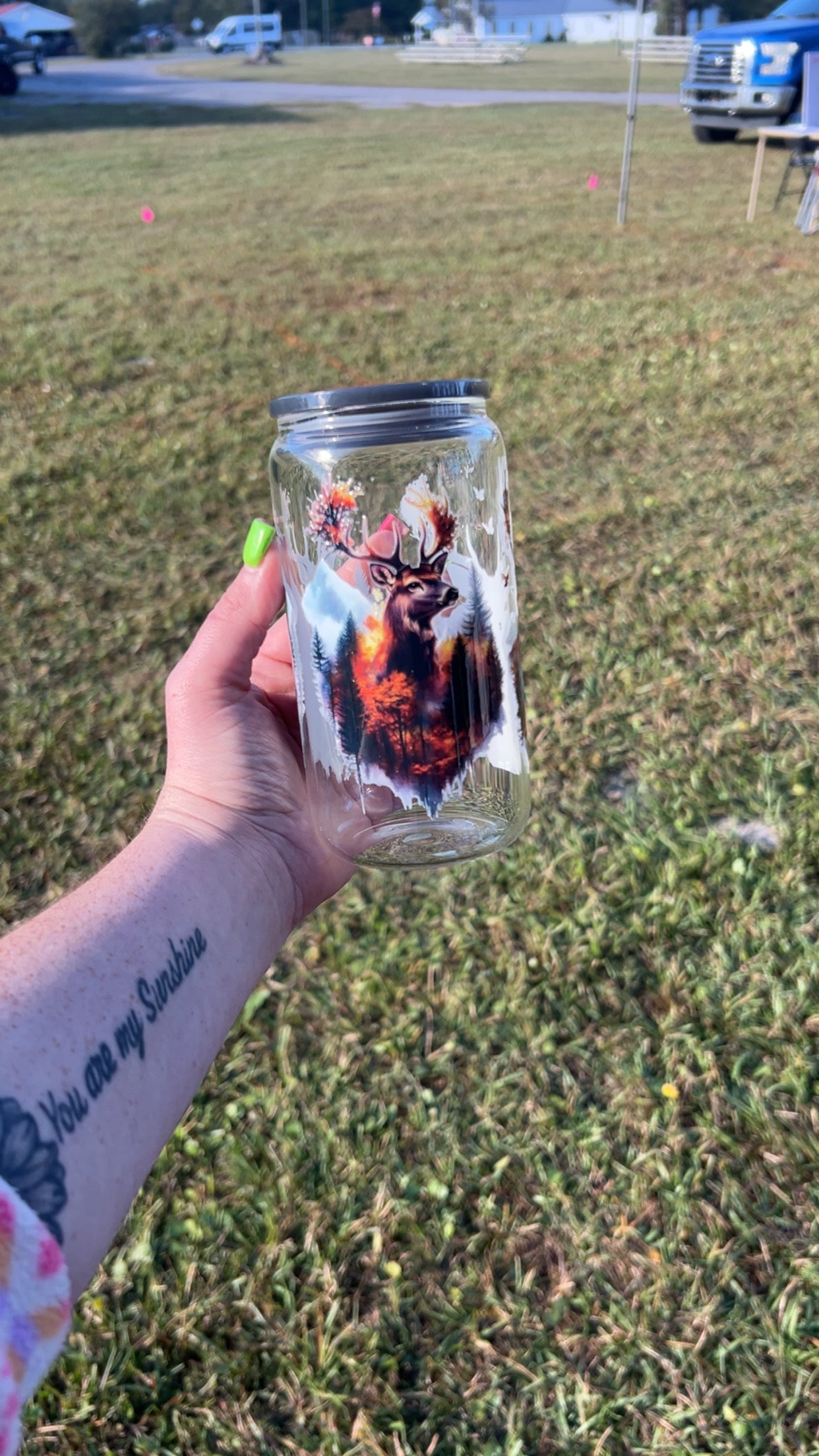 Deer - 16oz Glass