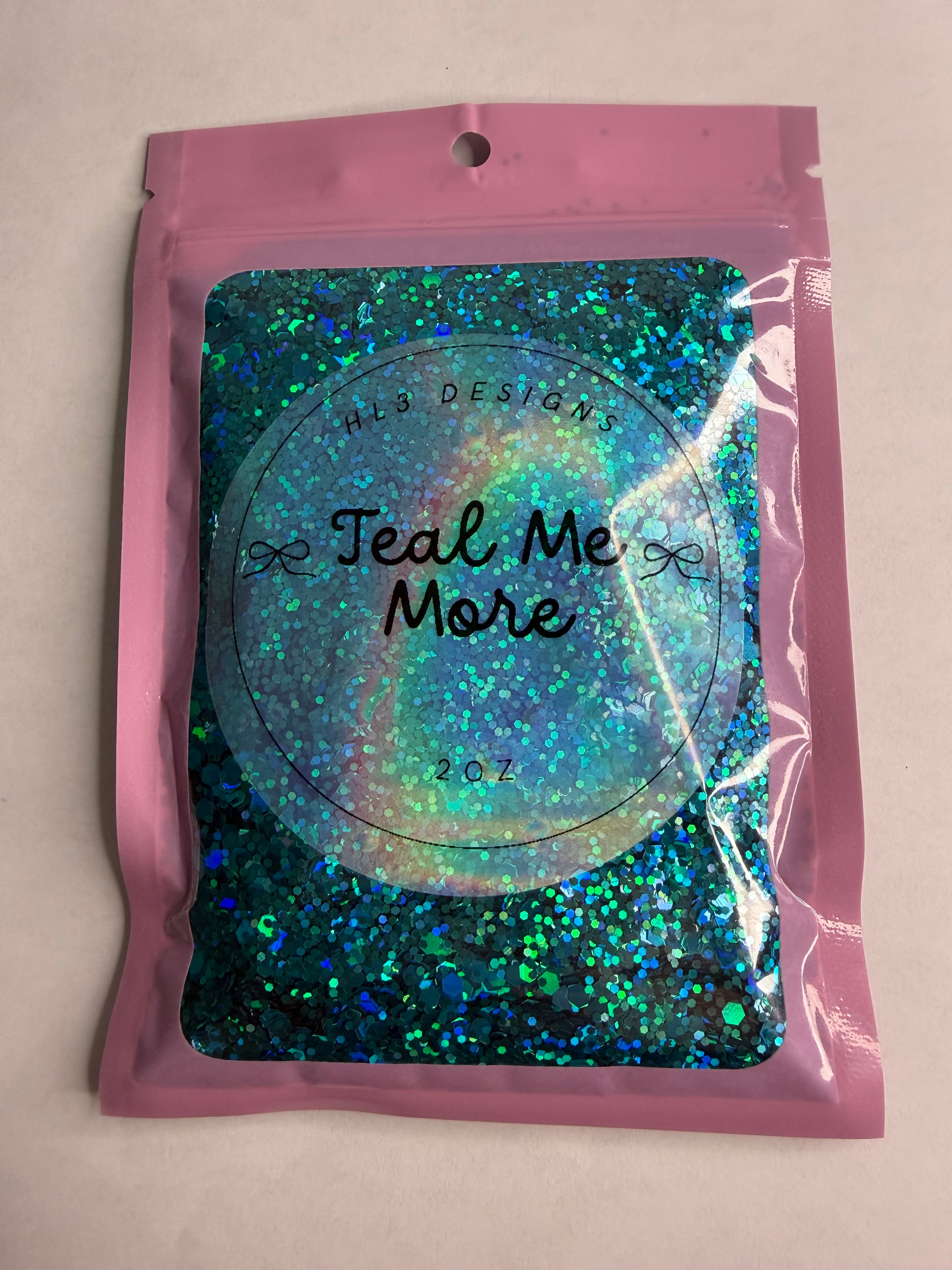 Teal Me More - Holographic Glitter