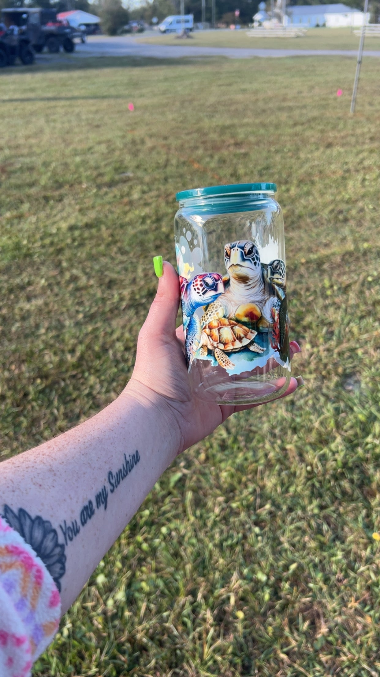 Sea Turtle - 16oz Glass