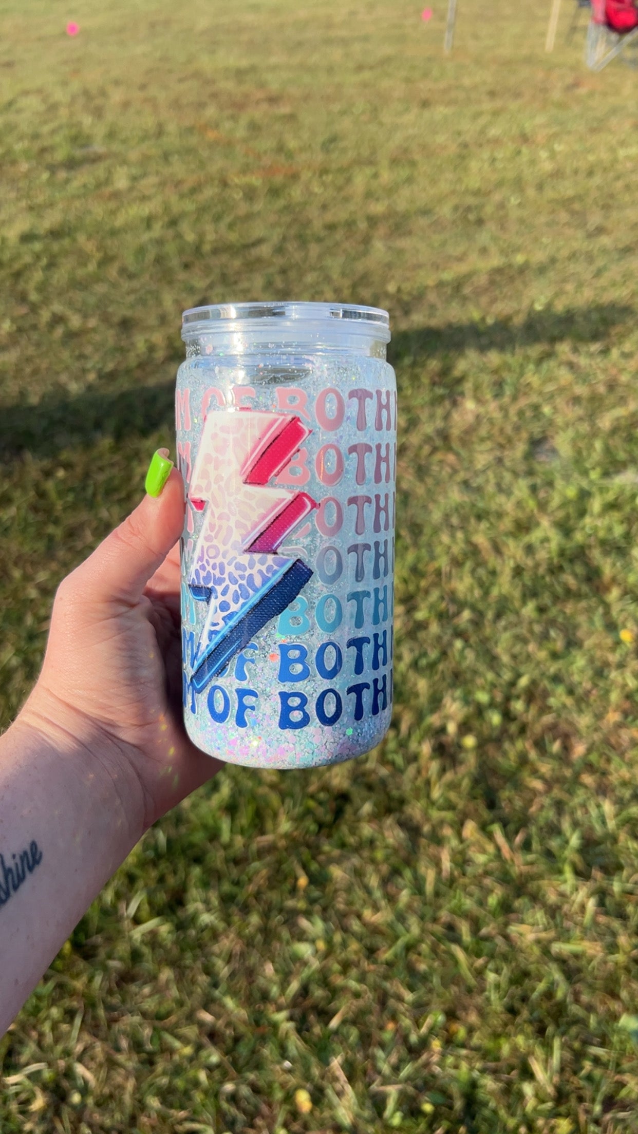 Mom of Both - 16oz Plastic