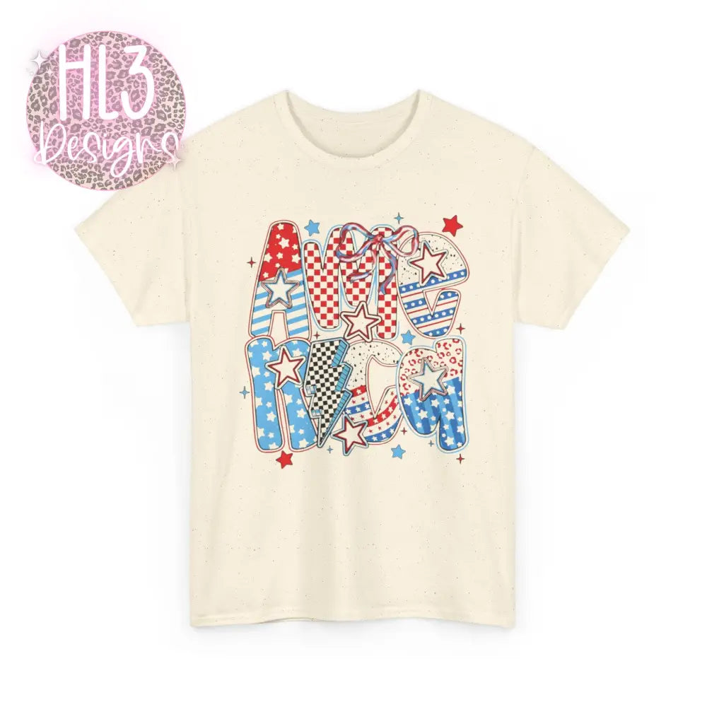 America Tee - Natural / S - T-Shirt
