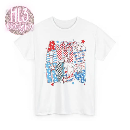 America Tee - White / S - T-Shirt