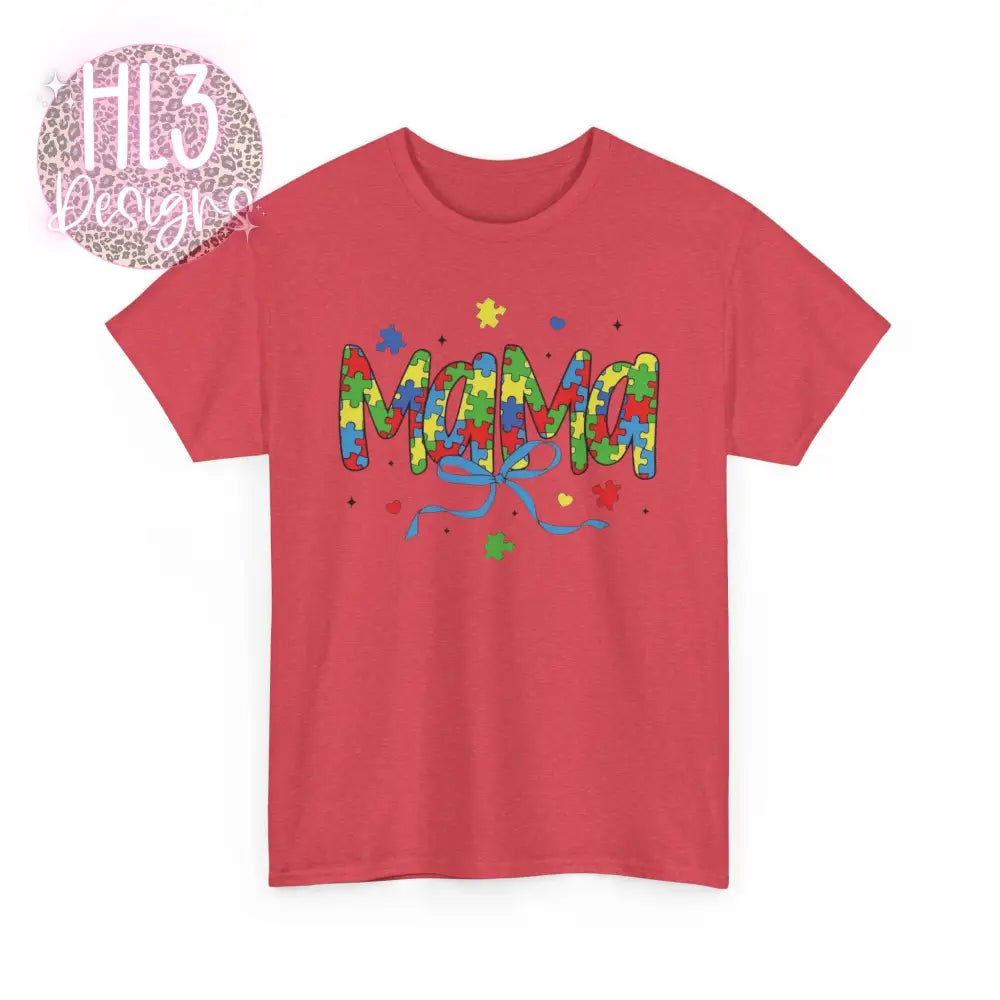 Autism Mama Tee - Heather Red / S - T-Shirt