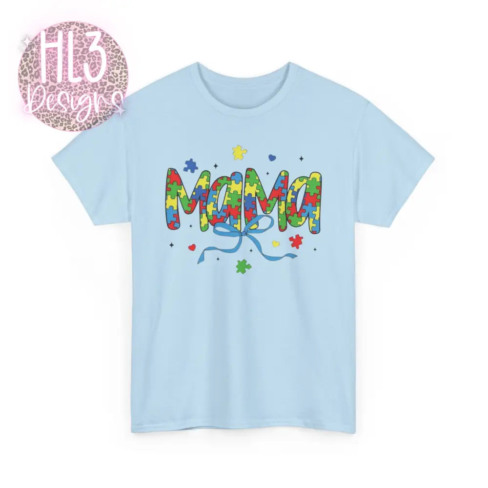 Autism Mama Tee - Light Blue / S - T-Shirt