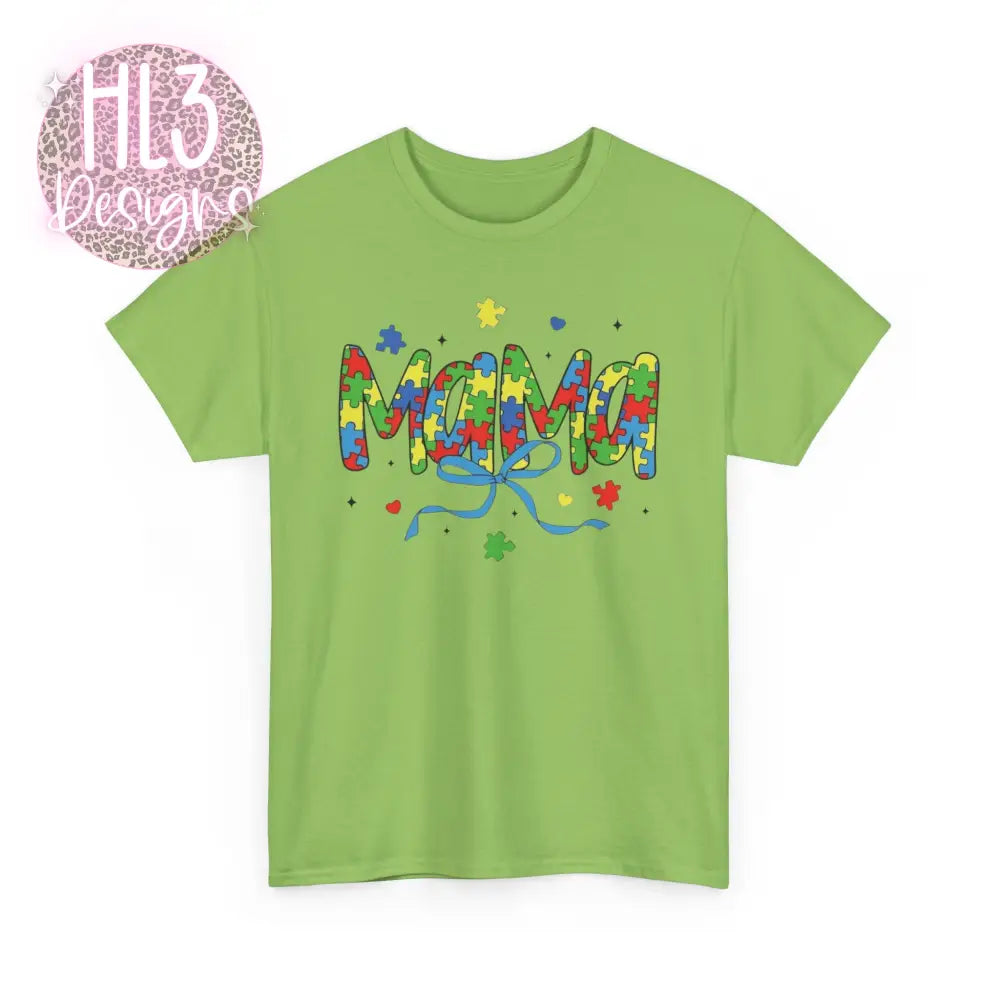 Autism Mama Tee - Lime / S - T-Shirt