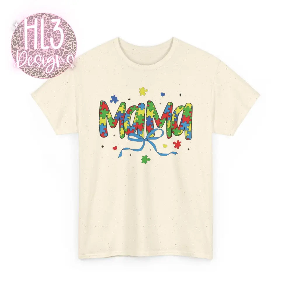 Autism Mama Tee - Natural / S - T-Shirt