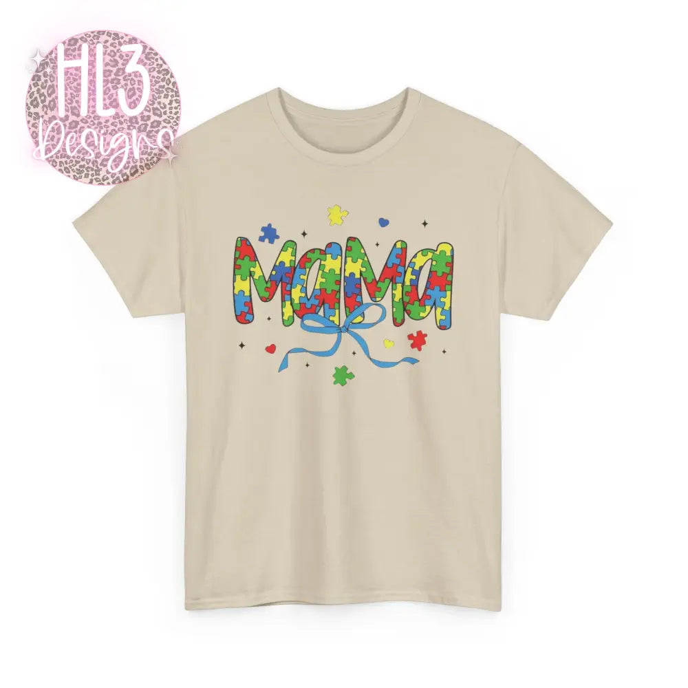 Autism Mama Tee - Sand / S - T-Shirt
