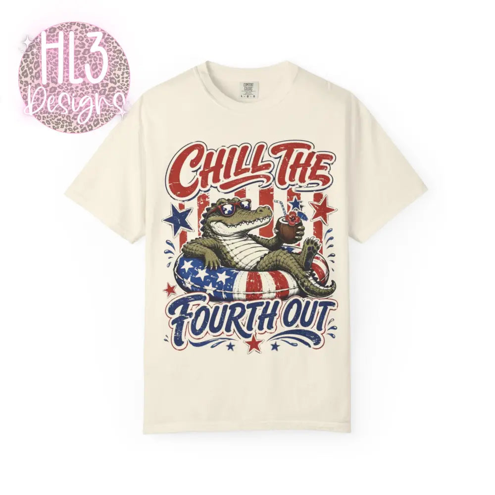 Chill The Fourth Out T-shirt - Ivory / L - T-Shirt
