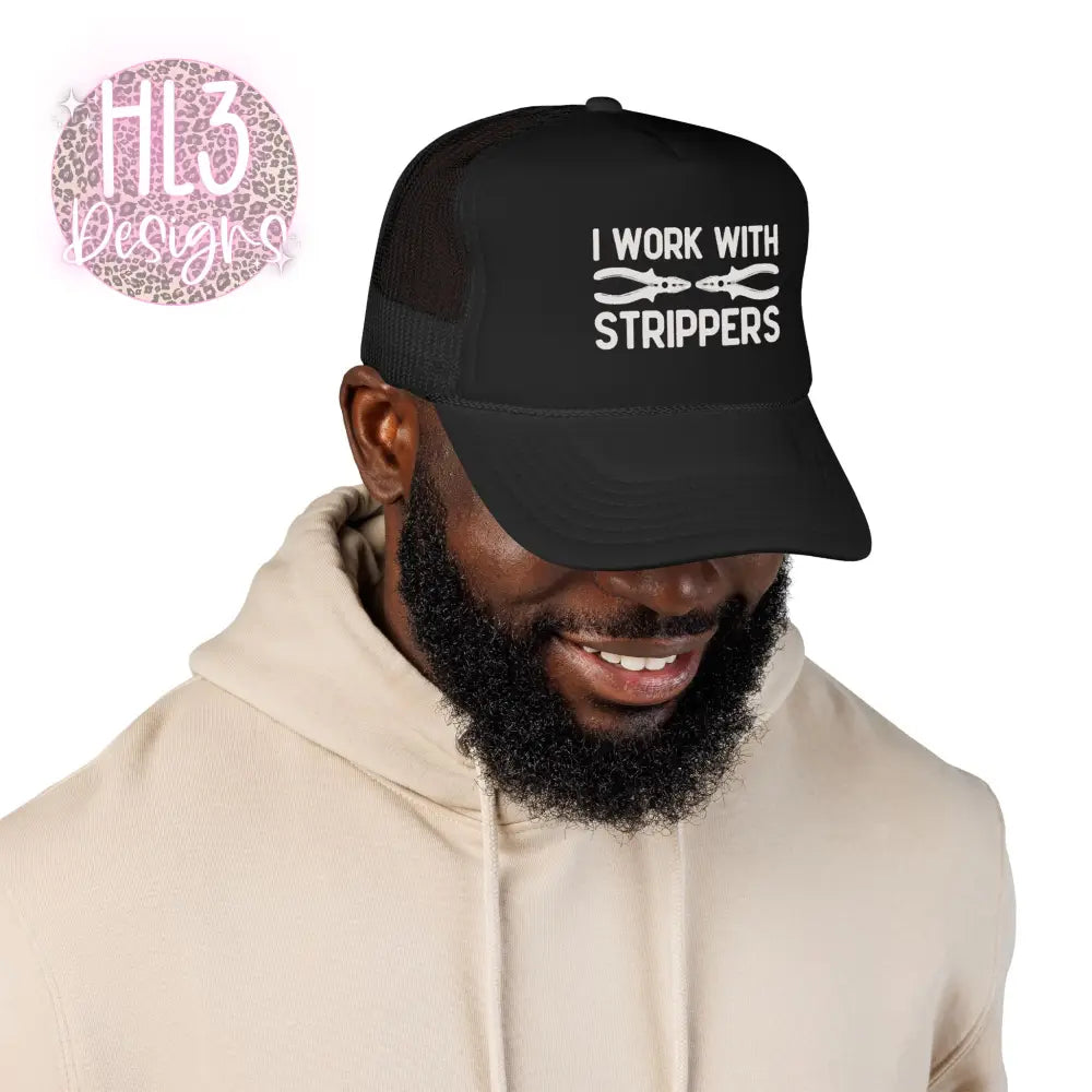 Electrician Funny Hat - I Work With Strippers - Hats