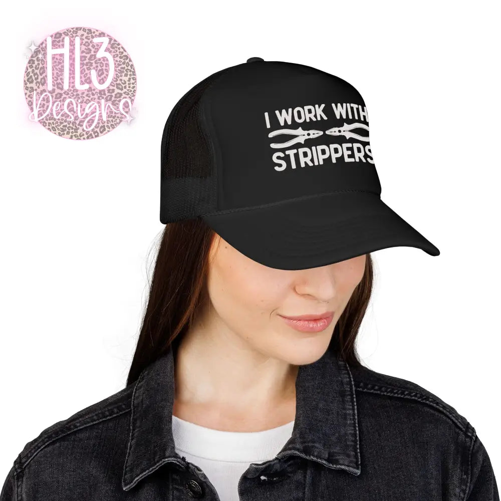 Electrician Funny Hat - I Work With Strippers - Hats