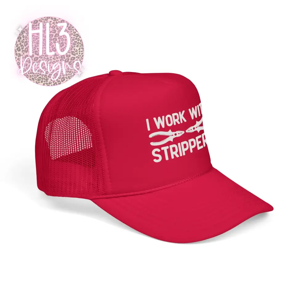 Electrician Funny Hat - I Work With Strippers - Hats