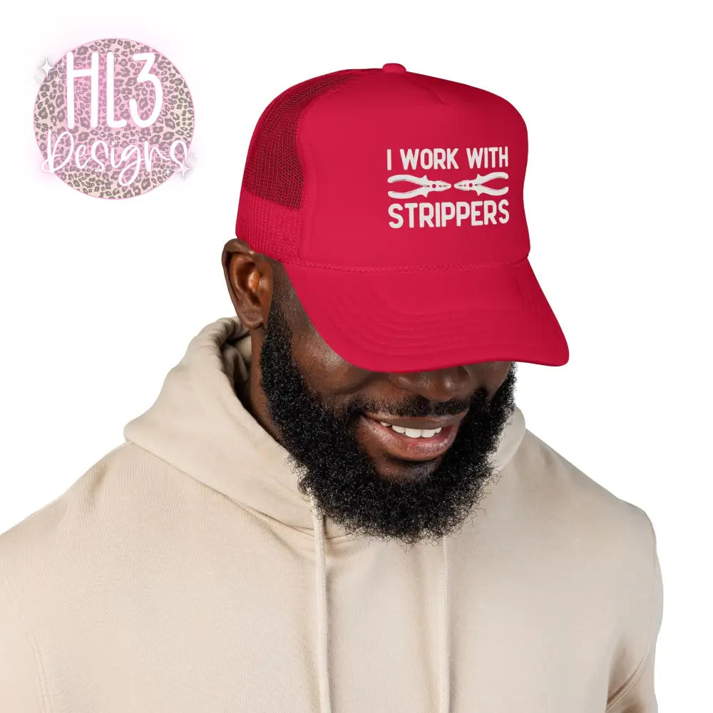 Electrician Funny Hat - I Work With Strippers - Hats