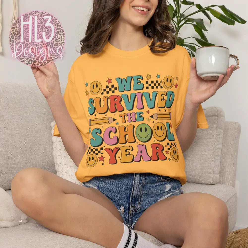 End Of School Tee - Comfort Color - Citrus / S - T-Shirt