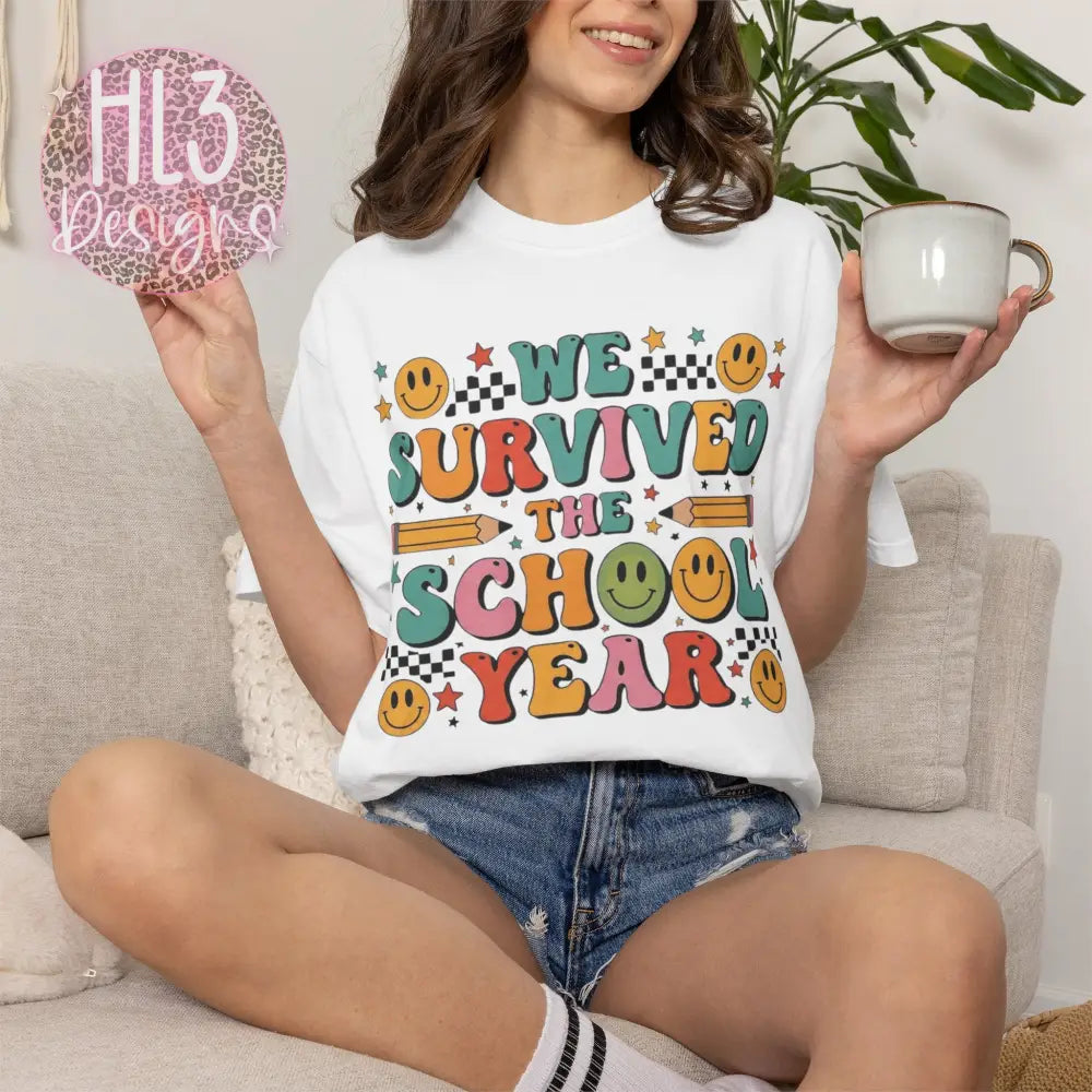 End Of School Tee - Comfort Color - White / S - T-Shirt