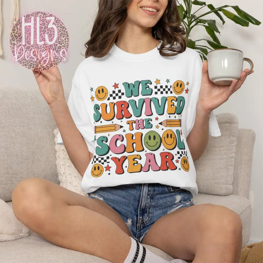 End Of School Tee - Comfort Color - White / S - T-Shirt