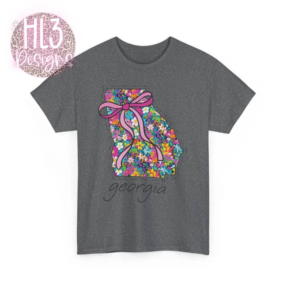 Georgia Floral Tee - Graphite Heather / S - T-Shirt