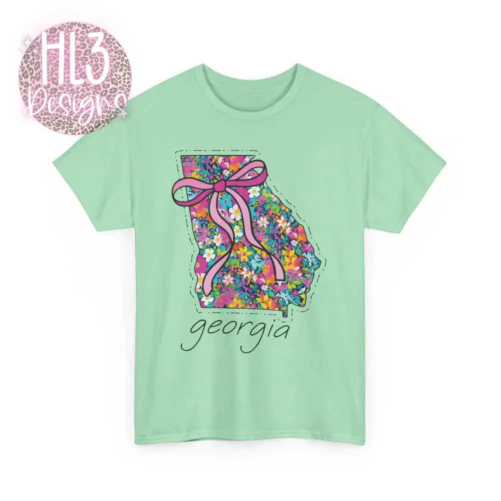 Georgia Floral Tee - Mint Green / S - T-Shirt