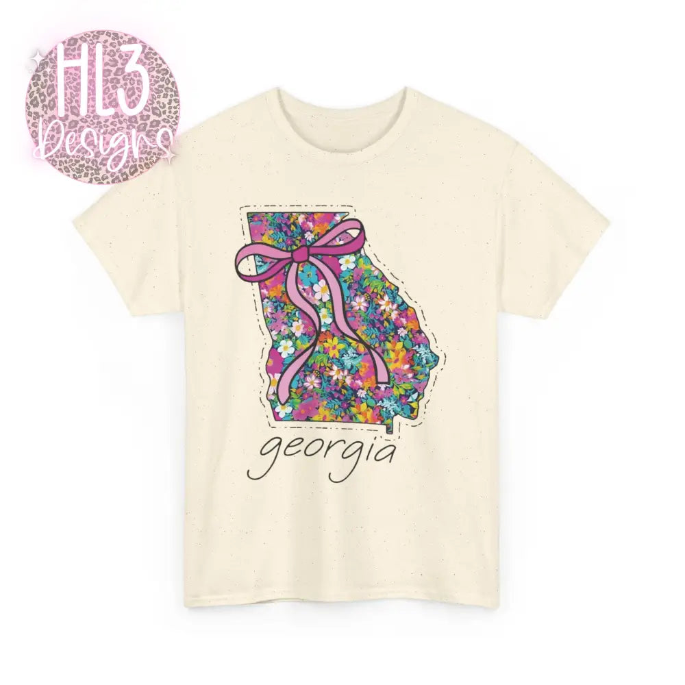 Georgia Floral Tee - Natural / S - T-Shirt