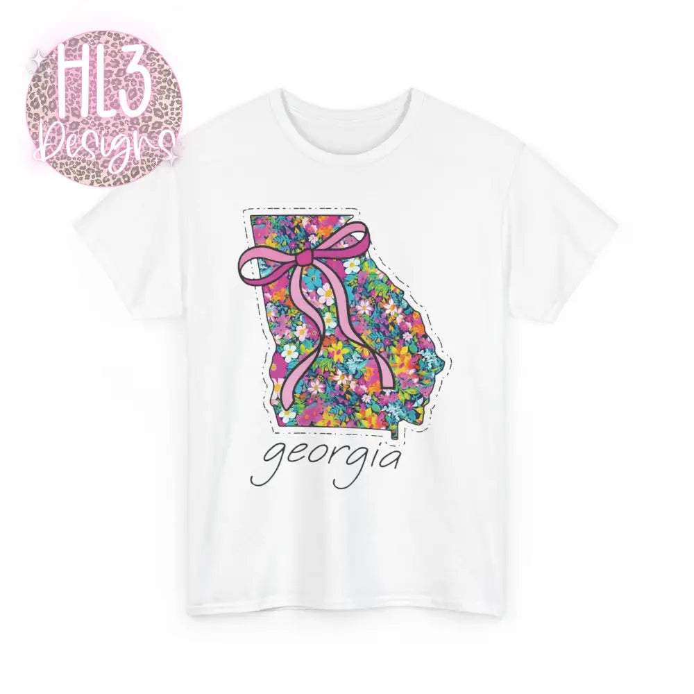 Georgia Floral Tee - White / S - T-Shirt