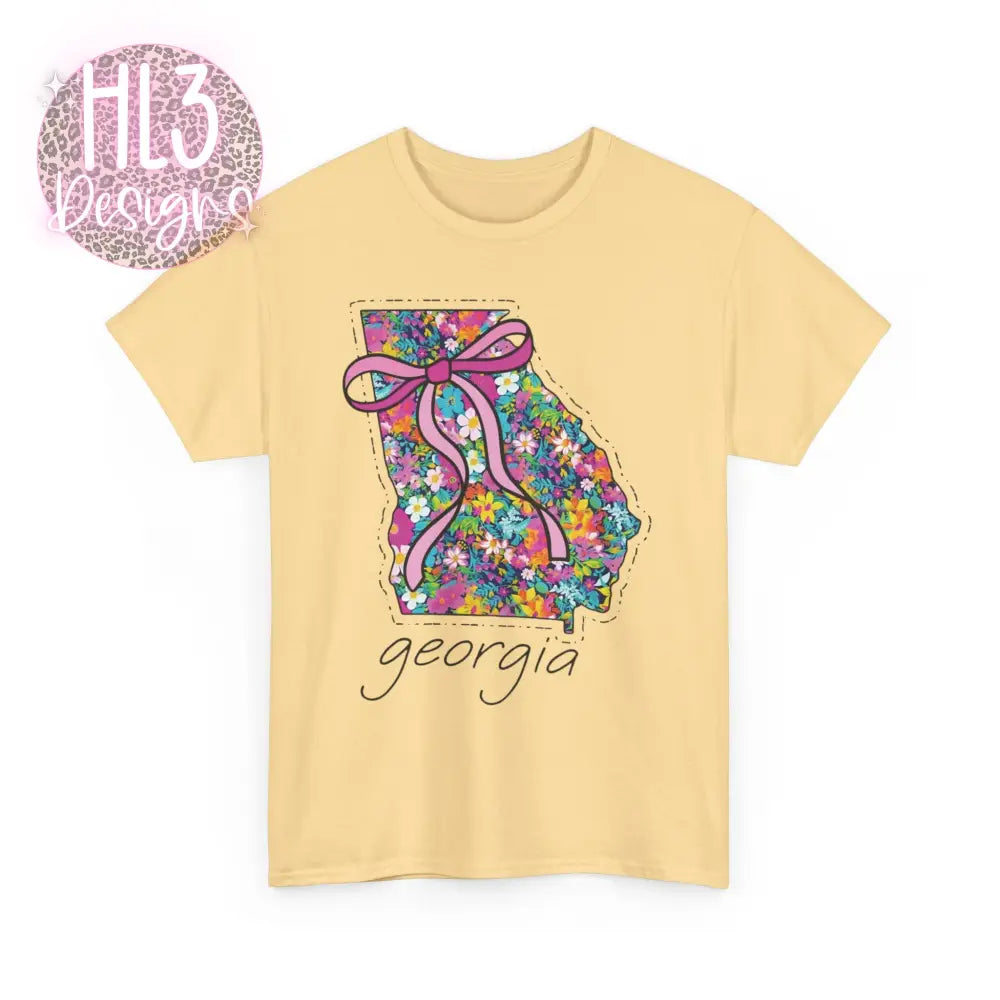 Georgia Floral Tee - Yellow Haze / S - T-Shirt