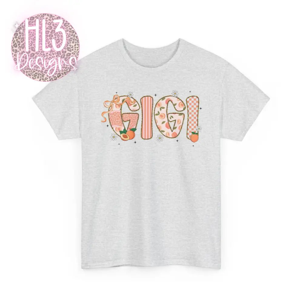 Gigi Peach Tee - Ash / S - T-Shirt