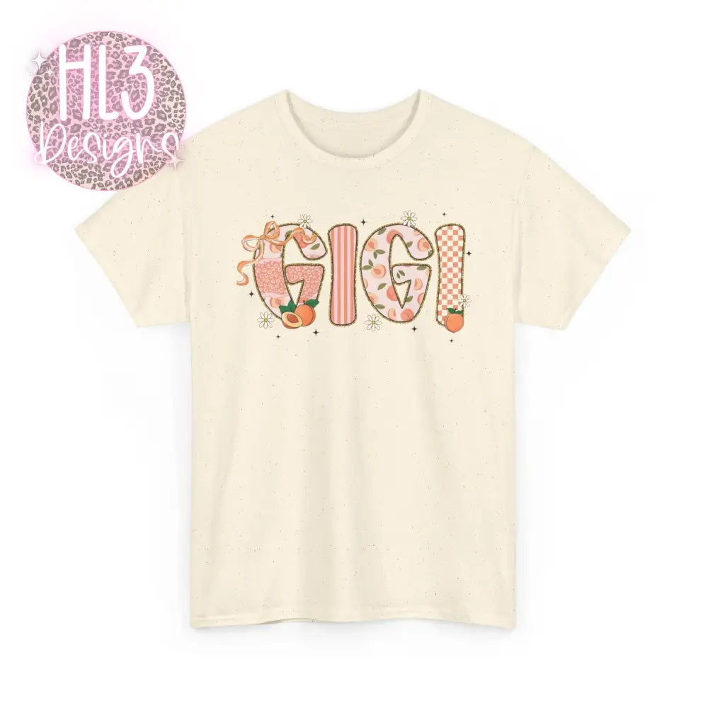 Gigi Peach Tee - Natural / S - T-Shirt