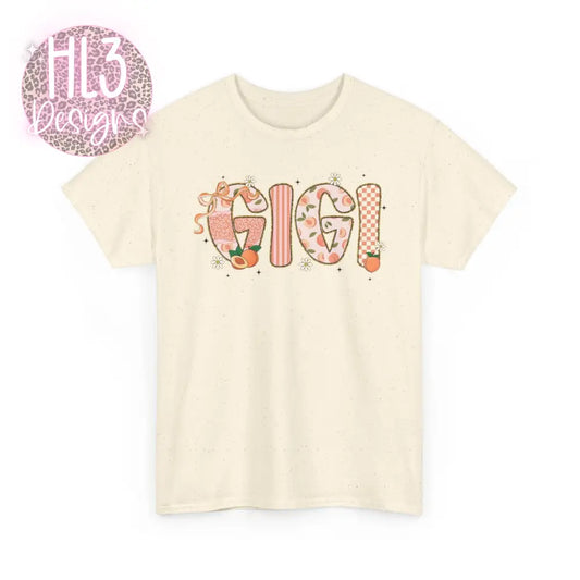 Gigi Peach Tee - Natural / S - T-Shirt