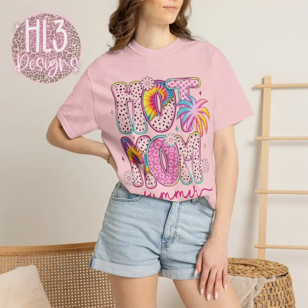 Hot Mom Summer Comfort Color Tee - Blossom / S - T-Shirt