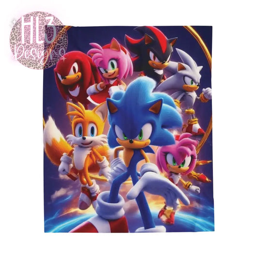 Large Sonic Blanket (4 foot x 5 foot) - 50’’ × 60’’ - All Over Prints
