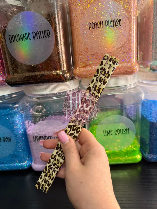 Leopard Straws - Bundle of 5