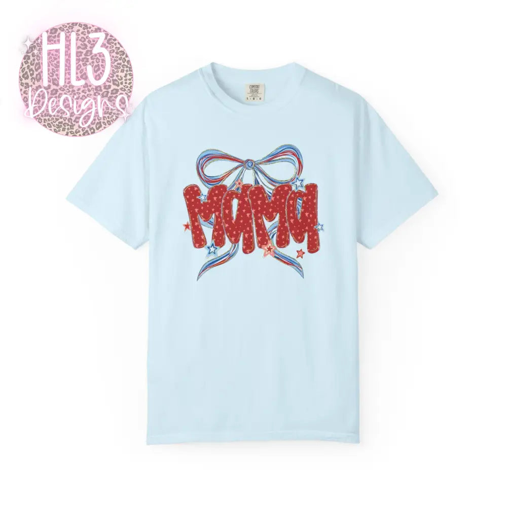 Mama 4th of July Comfort Color T-shirt - Chambray / S - T-Shirt