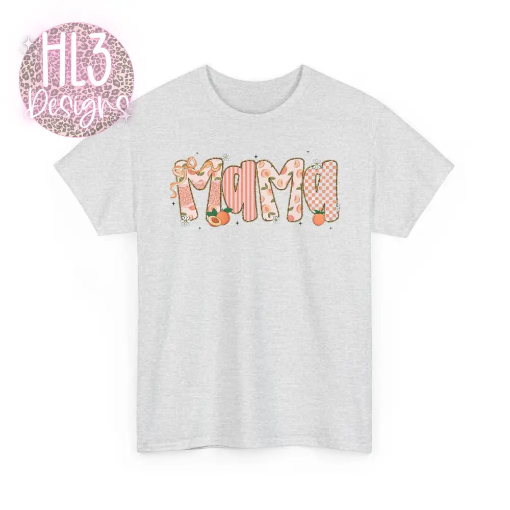 Mama Peach Tee - Ash / S - T-Shirt