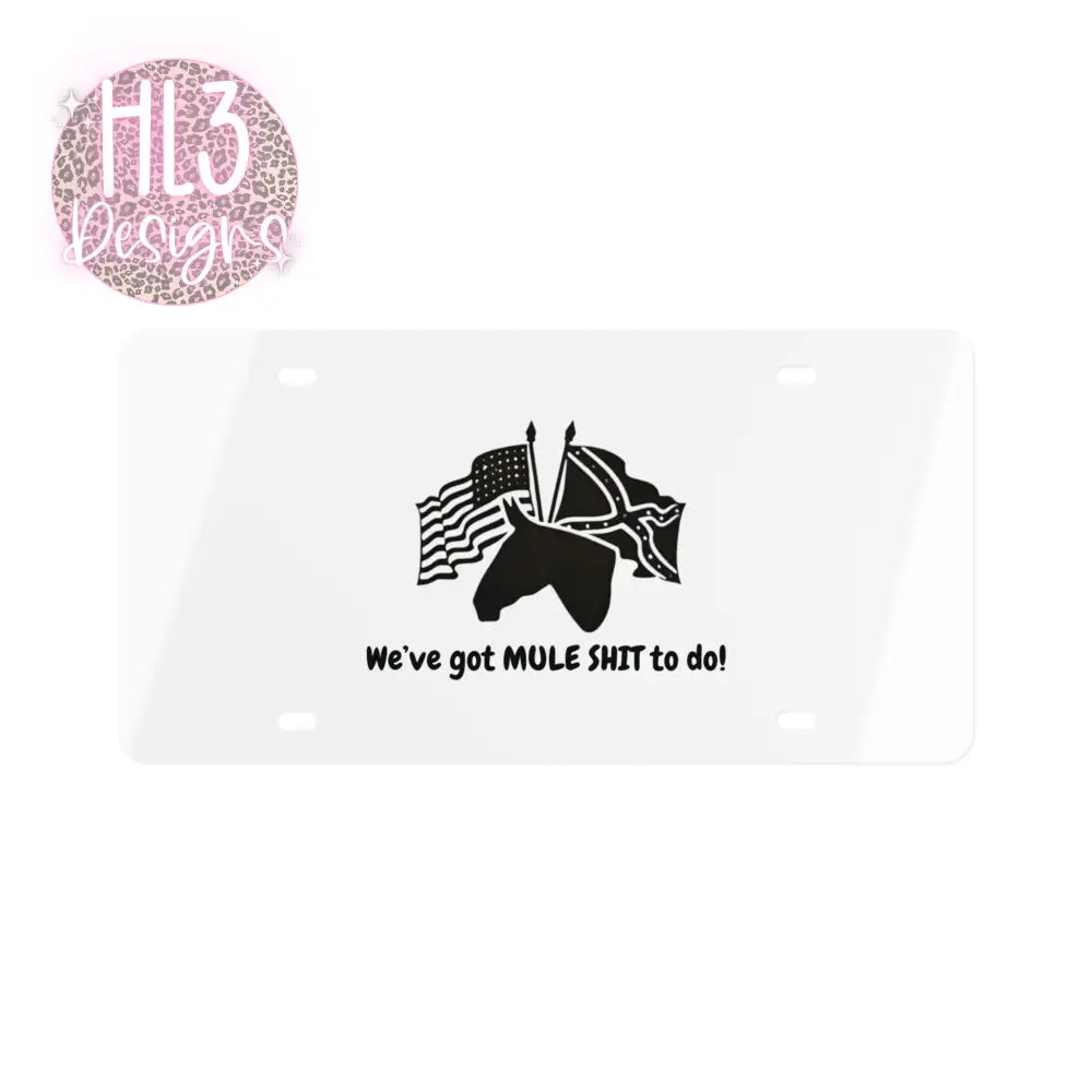 Mule Shit License Plate - 11.8’’ x 6.1’’ / Matte - Accessories