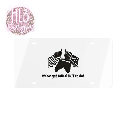 Mule Shit License Plate - 11.8’’ x 6.1’’ / Matte - Accessories