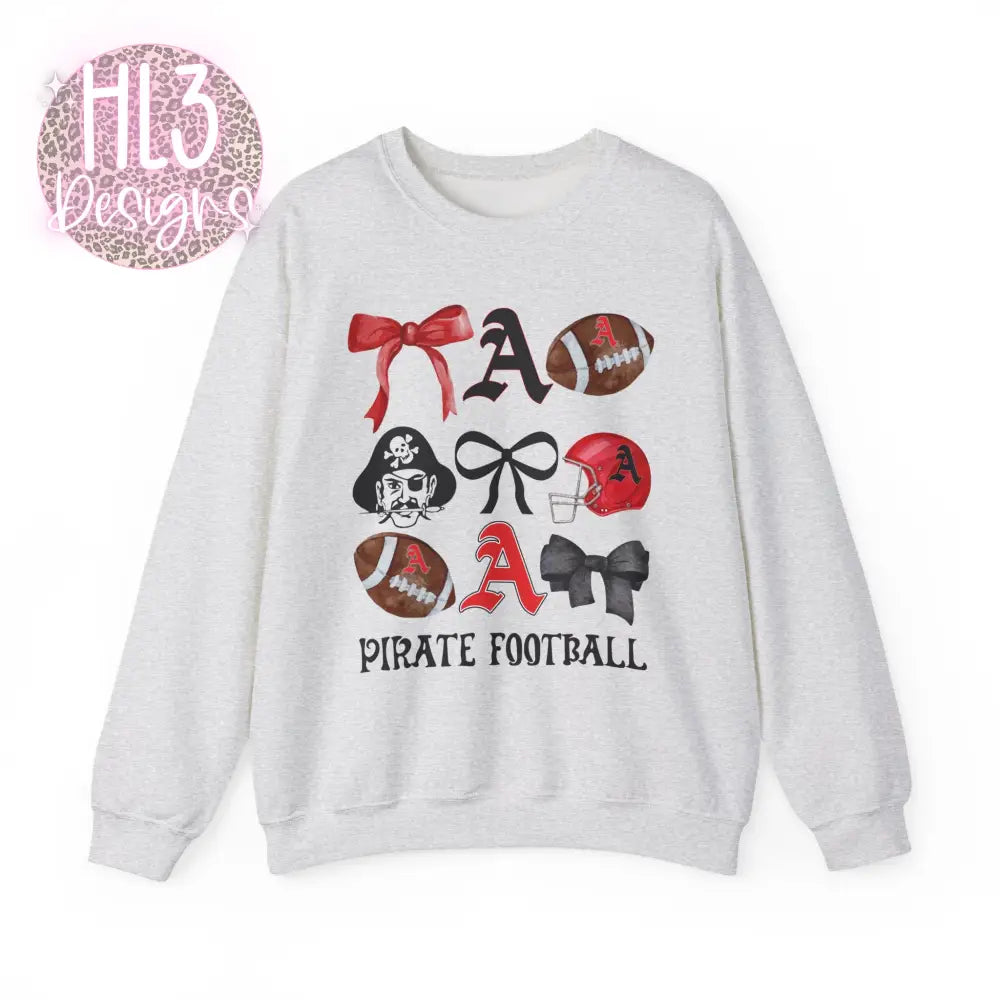 Pirate Football Sweatshirt - Ash / S - Sweatshirt