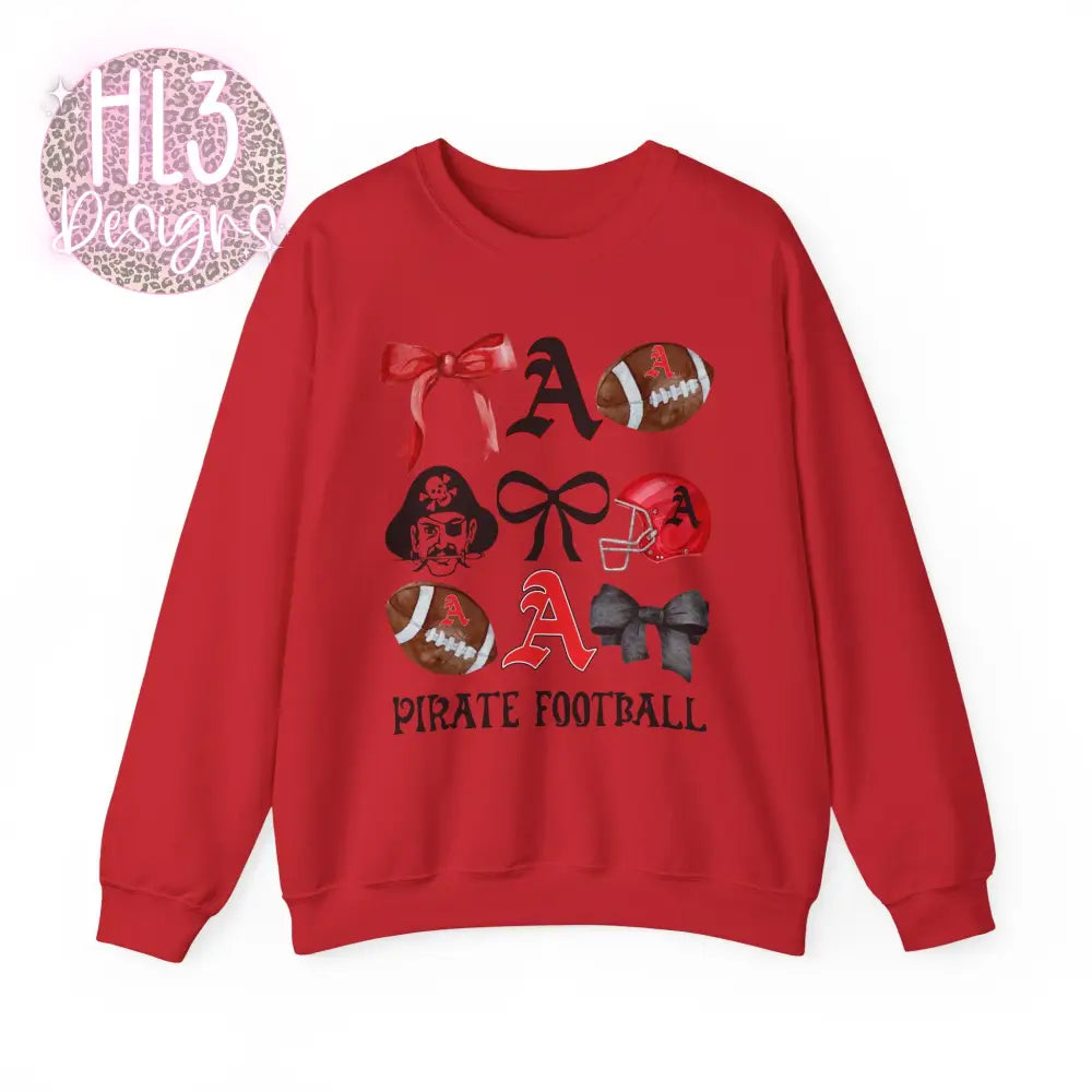 Pirate Football Sweatshirt - Red / S - Sweatshirt