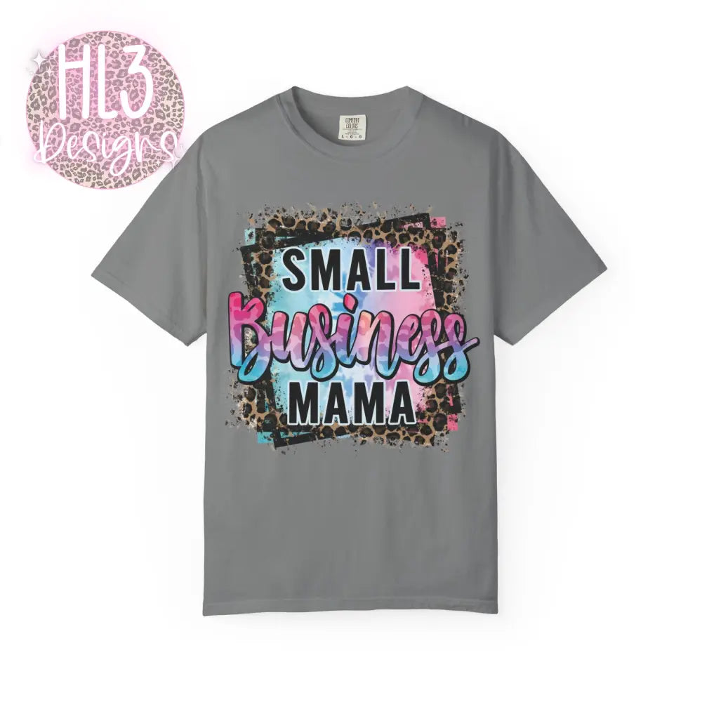 Small Business Mama Comfort Color Tee - Grey / S - T-Shirt