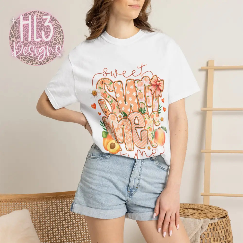 Sweet Summer Time - Peach - Comfort Color - T-Shirt