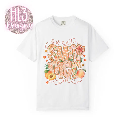 Sweet Summer Time - Peach - Comfort Color - White / S - T-Shirt