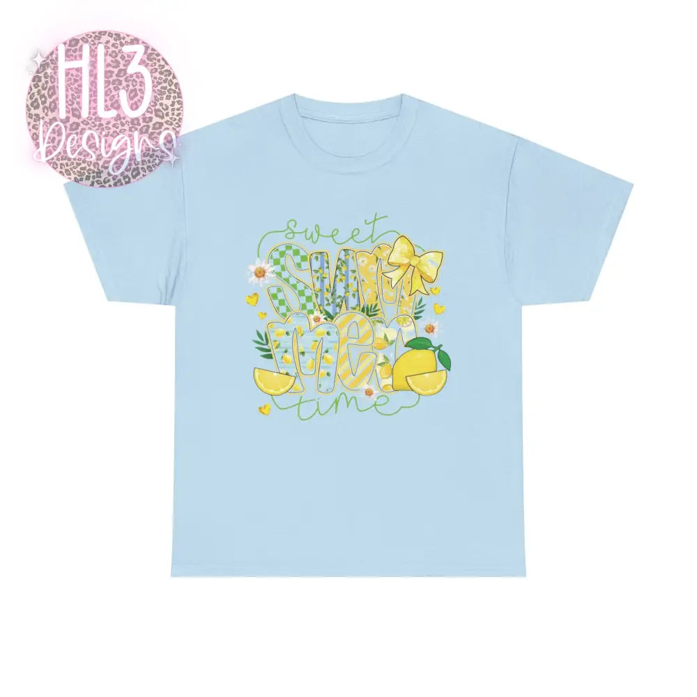 Sweet Summertime Lemon Tee - Light Blue / S - T-Shirt