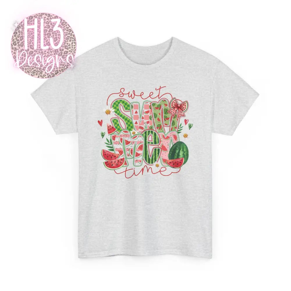 Sweet Summertime Watermelon Tee - Ash / S - T-Shirt