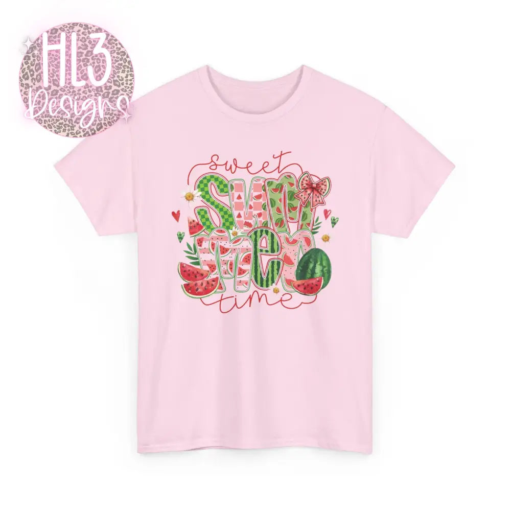 Sweet Summertime Watermelon Tee - Light Pink / S - T-Shirt
