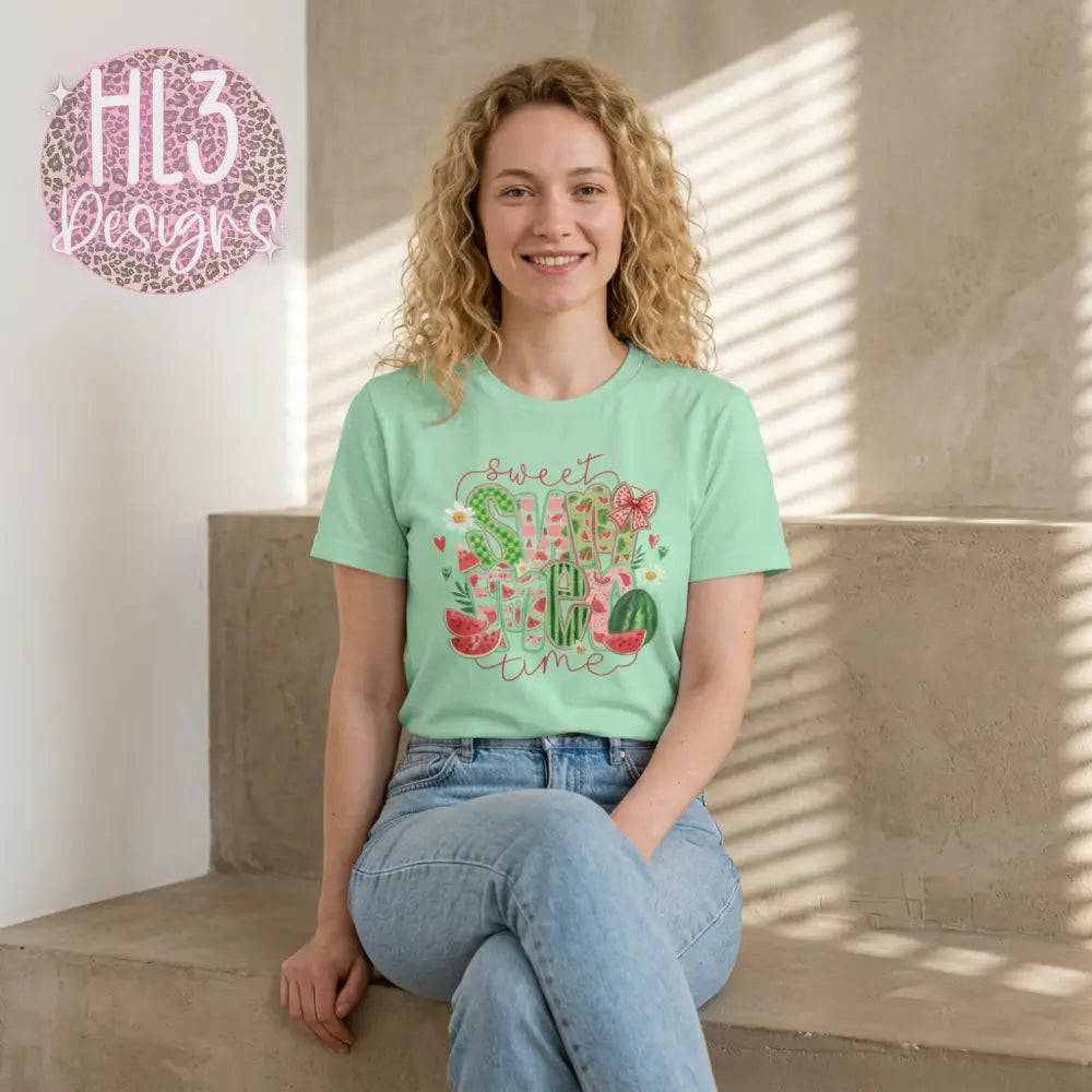 Sweet Summertime Watermelon Tee - Mint Green / S - T-Shirt