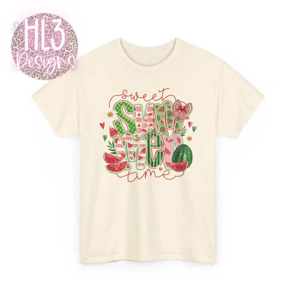 Sweet Summertime Watermelon Tee - Natural / S - T-Shirt