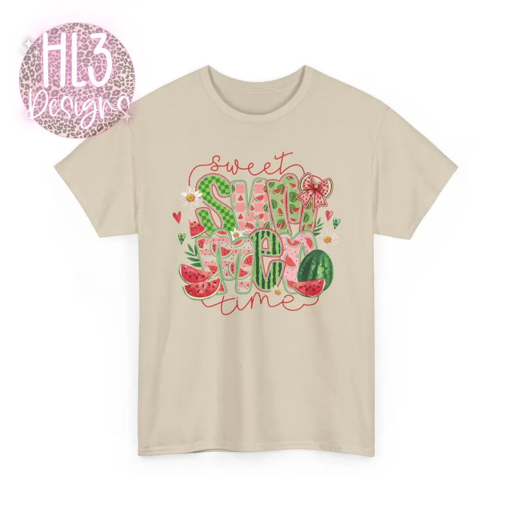 Sweet Summertime Watermelon Tee - Sand / S - T-Shirt
