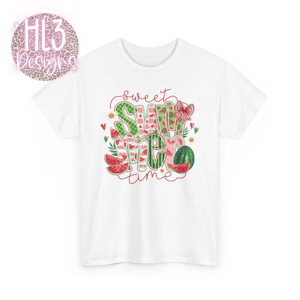 Sweet Summertime Watermelon Tee - White / S - T-Shirt