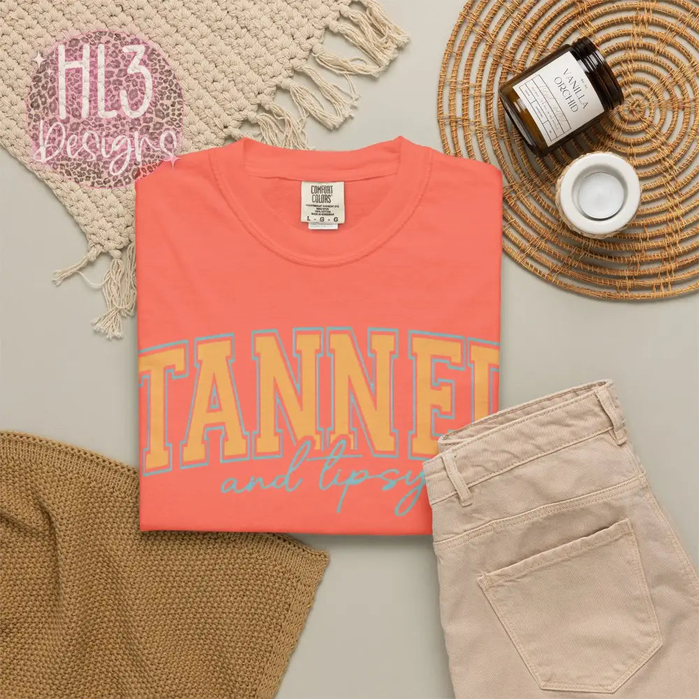 Tanned & Tipsy Comfort Color Tee - T-Shirt