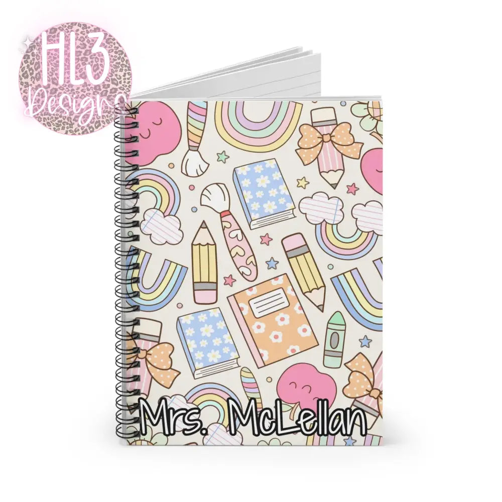 Teacher Spiral Notebook - Ruled Line - One Size - Paper products