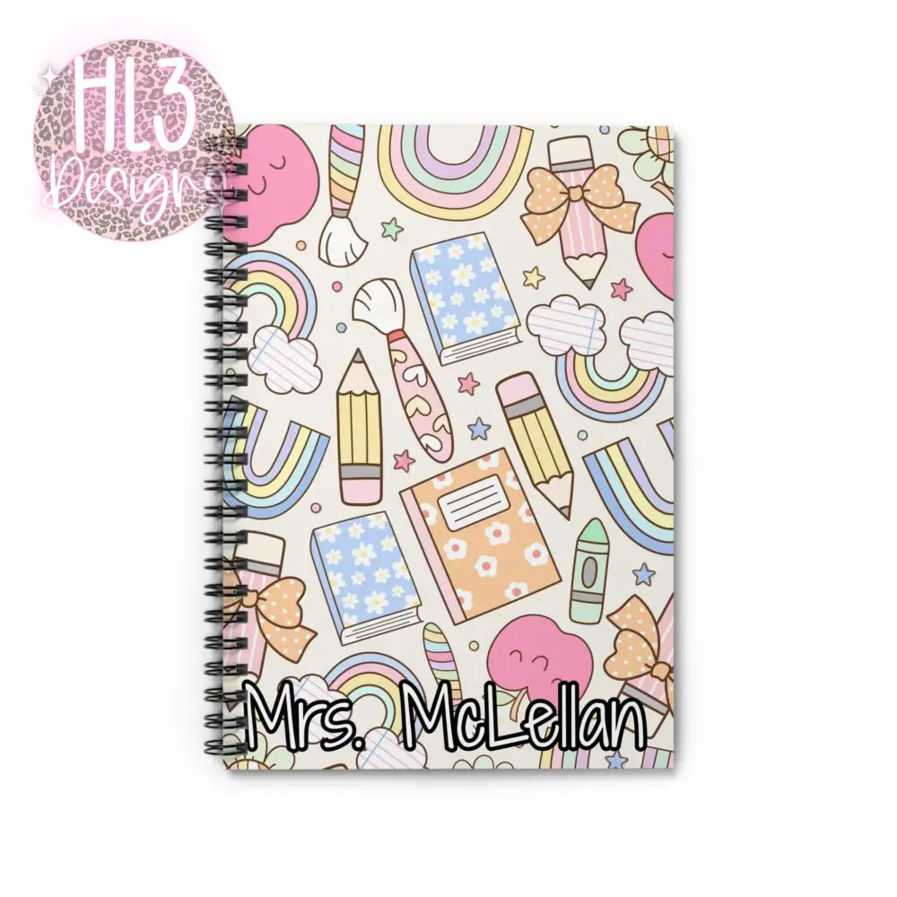 Teacher Spiral Notebook - Ruled Line - One Size - Paper products