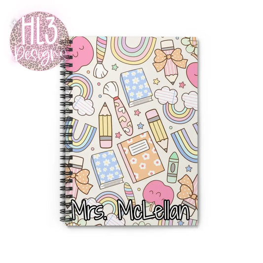 Teacher Spiral Notebook - Ruled Line - One Size - Paper products